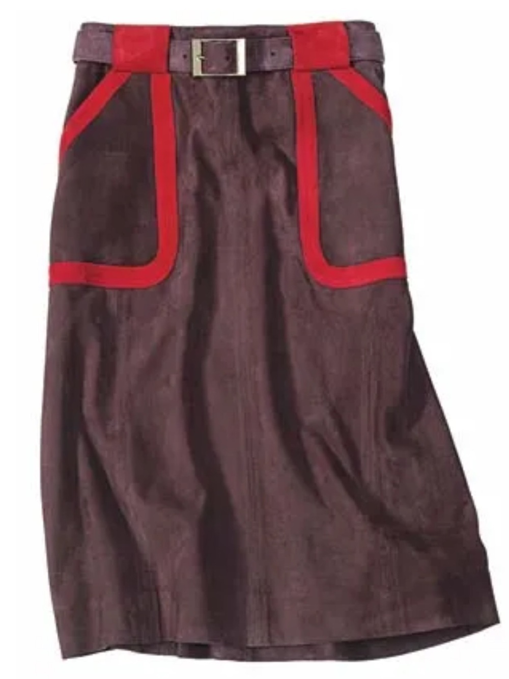 Milly Chocolate Brown Suede Skirt